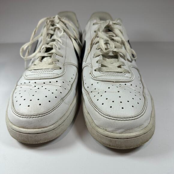 Nike Court Vision Low Casual Shoes Mens Size 10.5 White Black Comfort Sneakers - Picture 2 of 12